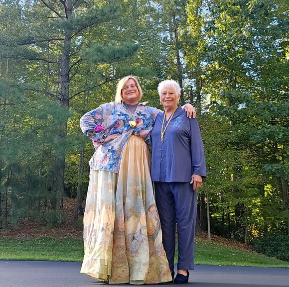 Luminosity painterly print maxi skirt 12 - Picture 1 of 11